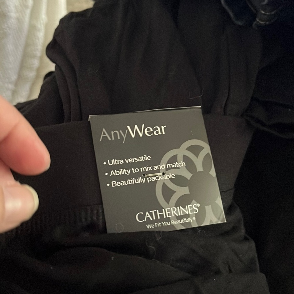 4x Catherines Anywear slim leg knit pant.